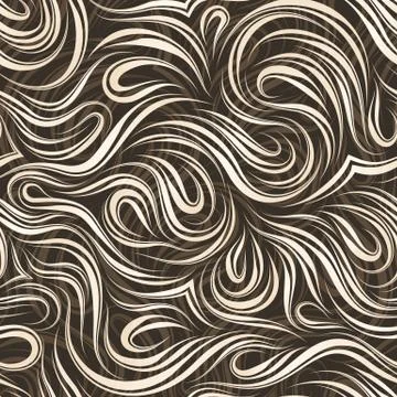 Seamless vector pattern of smooth beige flowing lines with gradients cut in the Illustrazione stock