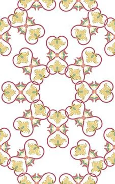 Seamless vector pattern of smooth elements in a circle, reminiscent of the an イラスト素材