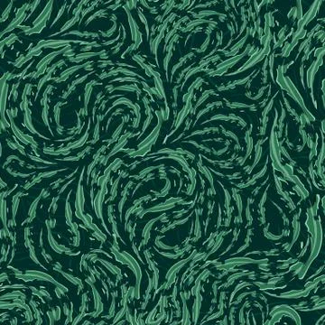 Seamless vector pattern of smooth green flowing lines with torn edges. Texture Stock Illustration