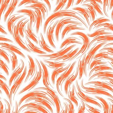 Seamless vector pattern of smooth lines or brush strokes in trendy color Lush Stock-Illustration