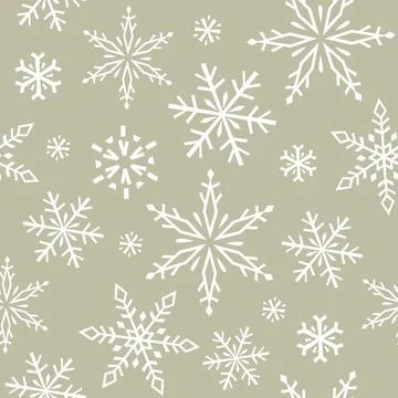 Seamless vector pattern with snowflakes. For fabrics, wrapping paper, wallpap Stock Illustration