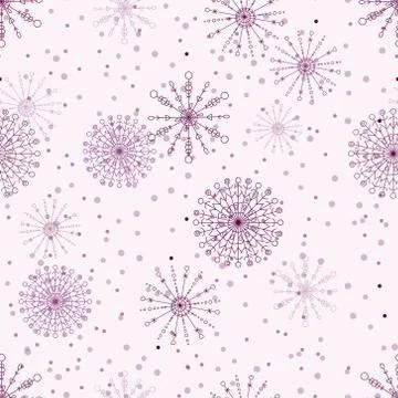 Seamless vector pattern with snowflakes Illustrazione stock