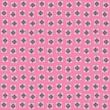 Seamless vector pattern with squares on pink Stock Illustration