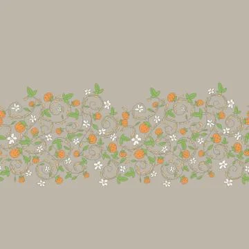 Seamless vector pattern with strawberry, berry Illustrazione stock