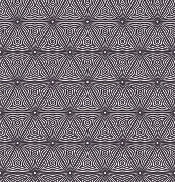 Seamless vector pattern. Striped gradient hexagon shape. Repeating geometrical Stock Illustration