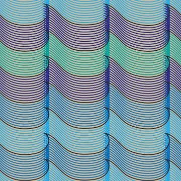 Seamless vector pattern with striped ocean waves Stock Illustration