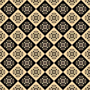 Seamless vector pattern. Stylized exotic flower. 스톡 일러스트