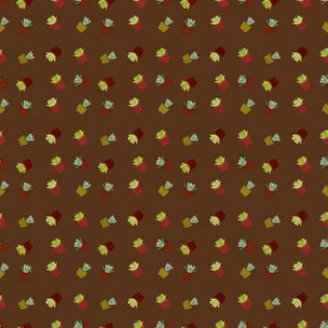 Seamless vector pattern of succulent and cactus. illustration for fabric, tex Stock Illustration