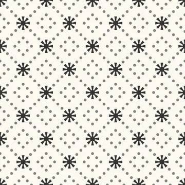 Seamless vector pattern of sun shape and dot Stock Illustration