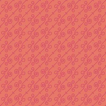 Seamless vector pattern with swirly lines in pink colors イラスト素材
