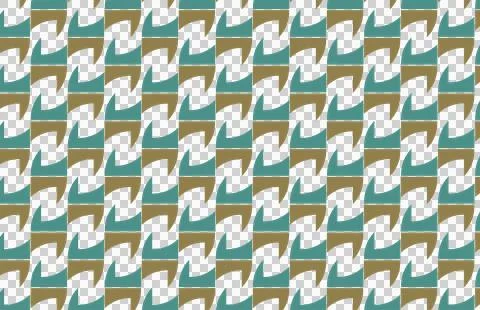 Seamless vector pattern with teal, turquoise and brown geometric elements 库存插图