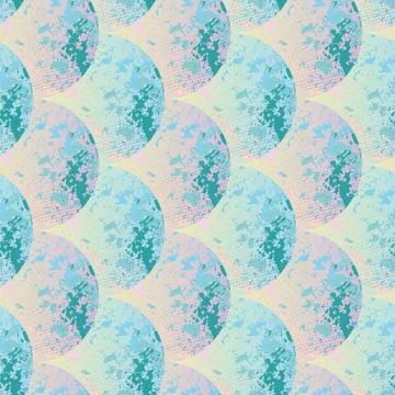 Seamless vector pattern with textured mermaid tail scales in iridescent colors Stock Illustration
