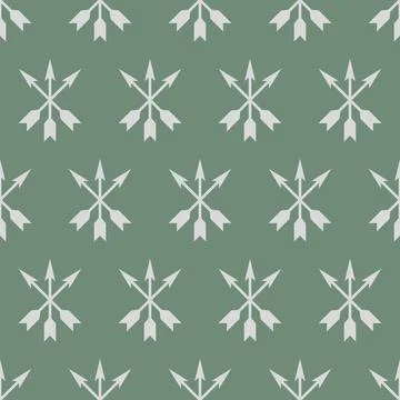 Seamless vector pattern three arrows on a khaki background. Minimal male pa.. Stock Illustration