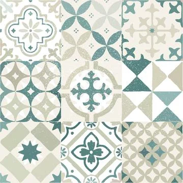Seamless vector pattern tile patchwork Stock Illustration