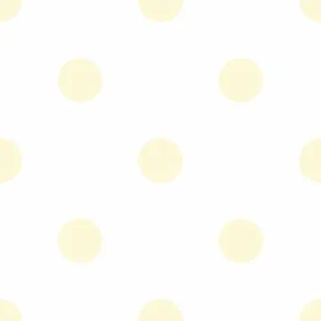 Seamless vector pattern with tile yellow polka dots on white background Stock Illustration