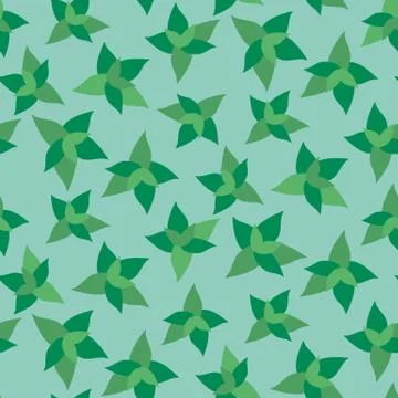 Seamless vector pattern with top view of green plants Stock Illustration
