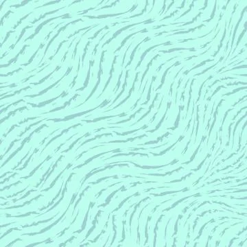 Seamless vector pattern of torn lines on a turquoise background. Marine print Stock Illustration