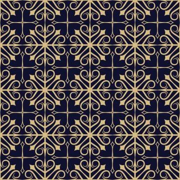 Seamless vector pattern in traditional east style. Graceful Arab ornament. Stock Illustration