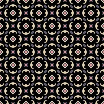 Seamless vector pattern in traditional east style. Japanese stylized symbol. Stock Illustration