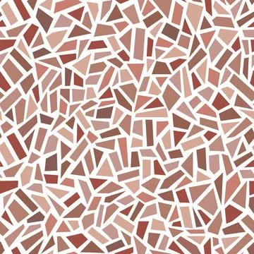 Seamless vector pattern. Traditional Georgian clay broken vessel mosaic, tiles. Stock Illustration