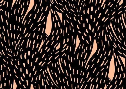 Seamless vector pattern with trailing corals and algae. Trendy peach fuzz Stockillustratie