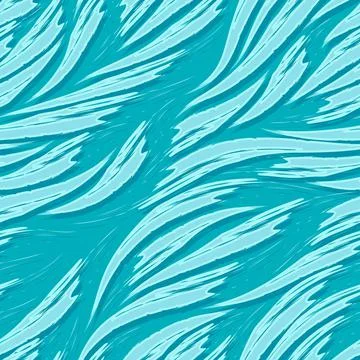 Seamless vector pattern of turquoise waves with splashes.Stylized texture of 스톡 일러스트