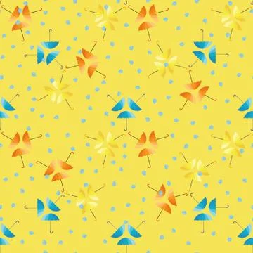 Seamless vector pattern of umbrellas Illustration