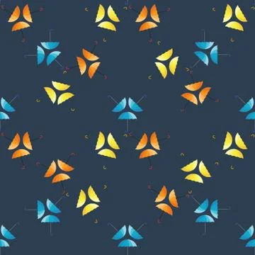 Seamless vector pattern of umbrellas Stock-Illustration