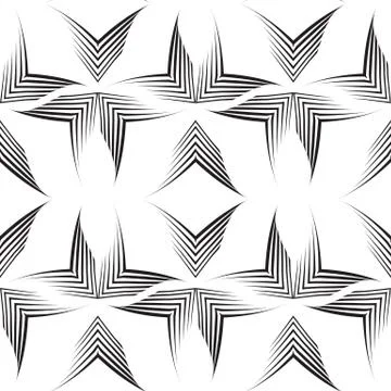 Seamless vector pattern of uneven lines drawn by a pen in the form of corners Stock Illustration