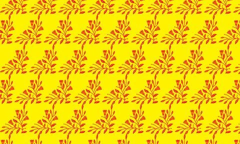 Seamless vector pattern of vintage fire flames with a decorative antique floral  Stock Illustration