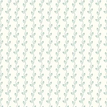 Seamless vector pattern wavy branches with leaves background 스톡 일러스트