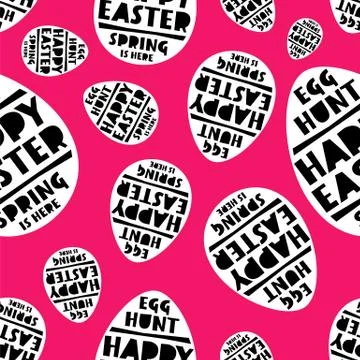 Seamless vector pattern of white eggs Stockillustratie