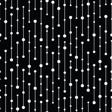 Seamless vector pattern, white lines with circles forming vertical stripes on 库存插图