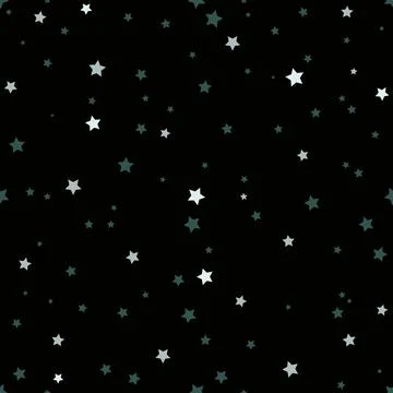 Seamless vector pattern with white stars on black for wrapping, kraft, card.. 스톡 일러스트