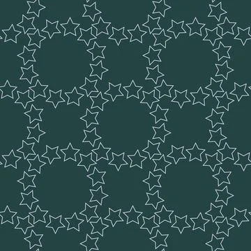 Seamless vector pattern with white stars on black for wrapping, kraft, card.. Stock Illustration