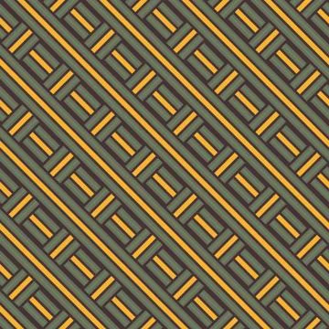 Seamless vector pattern with wicker basket lines Stock Illustration