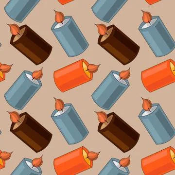 Seamless vector pattern wiht candles for hugge Illustrazione stock
