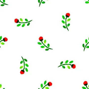 Seamless vector pattern of wild berries. Stock Illustration