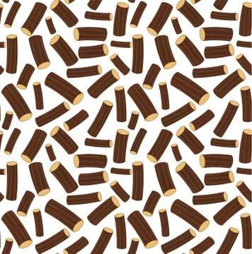 Seamless vector pattern with wood logs, trunks and planks. Background for for Illustrazione stock