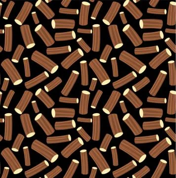 Seamless vector pattern with wood logs, trunks and planks. Background for for Illustrazione stock