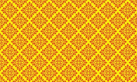 Seamless vector pattern with yellow and orange lines on a gray textile backgroun Stock Illustration