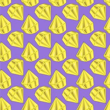 Seamless vector pattern with yellow beauty diamonds Illustrazione stock