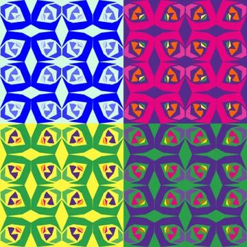 Seamless vector patterns of geometric shapes Illustrazione stock