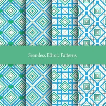 Seamless vector patterns set Stock Illustration