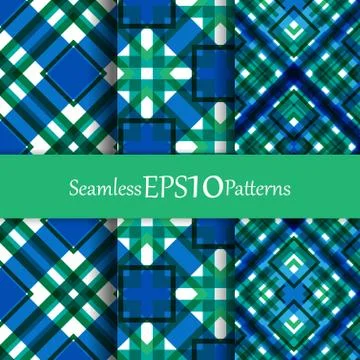 Seamless vector patterns set Stock Illustration