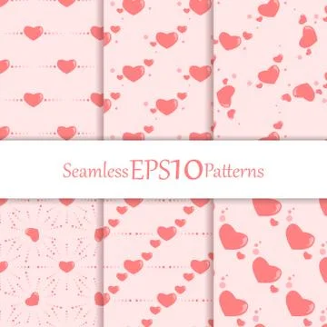 Seamless vector patterns set Stock Illustration