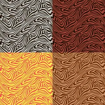 Seamless vector patterns  zebra Illustrazione stock
