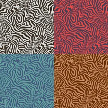 Seamless vector patterns  zebra Illustrazione stock