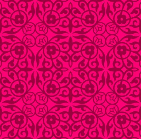 Seamless vector pink ornament pattern Stock Illustration