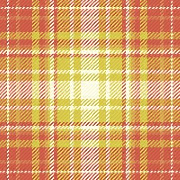 Seamless vector plaid pattern featuring warm yellow and orange tones. This cl Stock Illustration